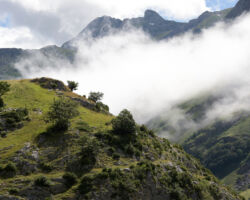 Pyrenean mountainsides on Col du Pourtalet